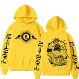 Anime Death Note Hoodies Manga Yagami Light L·Lawliet Hooded Sweatshirt Men Women Fashion Loose Long Sleeve Pullovers Streetwear