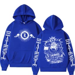 Anime Death Note Hoodies Manga Yagami Light L·Lawliet Hooded Sweatshirt Men Women Fashion Loose Long Sleeve Pullovers Streetwear