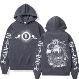 Anime Death Note Hoodies Manga Yagami Light L·Lawliet Hooded Sweatshirt Men Women Fashion Loose Long Sleeve Pullovers Streetwear