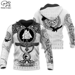 PLstar Cosmos Valhalla God Odin Warrior Tattoo Vintage NewFashion Tracksuit 3DPrint Harajuku Pullover Casual Jacket Hoodies X26