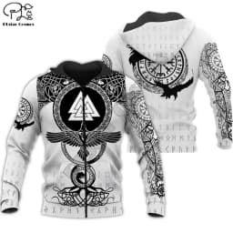 PLstar Cosmos Valhalla God Odin Warrior Tattoo Vintage NewFashion Tracksuit 3DPrint Harajuku Pullover Casual Jacket Hoodies X26