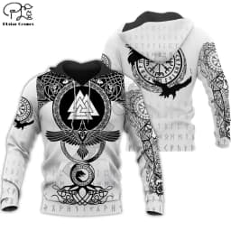 PLstar Cosmos Valhalla God Odin Warrior Tattoo Vintage NewFashion Tracksuit 3DPrint Harajuku Pullover Casual Jacket Hoodies X26