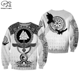 PLstar Cosmos Valhalla God Odin Warrior Tattoo Vintage NewFashion Tracksuit 3DPrint Harajuku Pullover Casual Jacket Hoodies X26