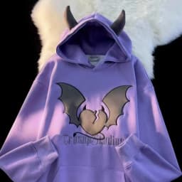 Gothic Spike Man Hoodie Zip Up Hoodie Angel Y2k Print Vintage Grunge Streetwear Men Casual Long Sleeve Sweatshirt Aesthetic