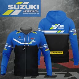 2026 new SUZUKI Racing Men's and Women's Motorcycle Enthusiasts Sports and Leisure Zipper Hoodie