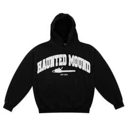 Y2K Haunted Mound College Hoodie American Retro Washed Letter Printed Casual Jacket Gothic Hip Hop Men Women Harajuku Streetwear