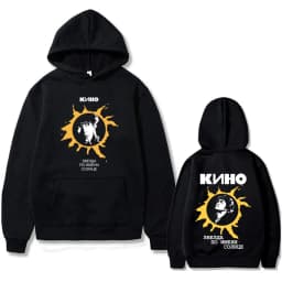 Legendary Russia Rock Band Viktor Tsoi Kino A Star Named Sun Double Sided Print Hoodie Men Women Fashion Oversized Sweatshirt