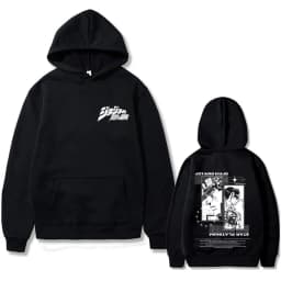 Anime JJoJo's Bizarre Adventure Kujo Jotaro Star Platinum Graphic Hoodie Men Women Casual Vintage Fleece Oversized Sweatshirt