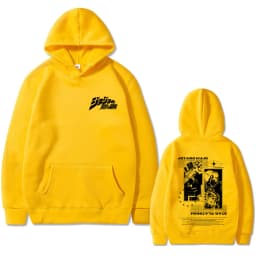 Anime JJoJo's Bizarre Adventure Kujo Jotaro Star Platinum Graphic Hoodie Men Women Casual Vintage Fleece Oversized Sweatshirt