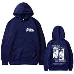 Anime JJoJo's Bizarre Adventure Kujo Jotaro Star Platinum Graphic Hoodie Men Women Casual Vintage Fleece Oversized Sweatshirt