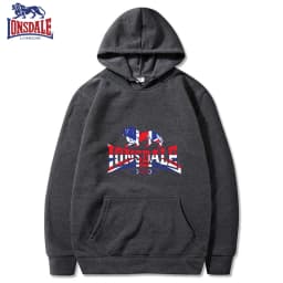 LONSDALE Men's Casual Hooded Sweatshirt Logo Print Stylish Spring Autumn Comfortable Fit Sweater