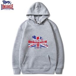 LONSDALE Men's Casual Hooded Sweatshirt Logo Print Stylish Spring Autumn Comfortable Fit Sweater