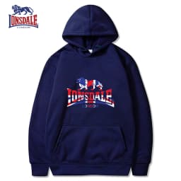 LONSDALE Men's Casual Hooded Sweatshirt Logo Print Stylish Spring Autumn Comfortable Fit Sweater
