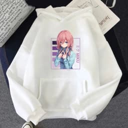 Anime The Quintessential Quintuplets Nakano Miku Print Hooded Men Women Aesthetic Hoodies Harajuku Male Plus Size Sweatshirt
