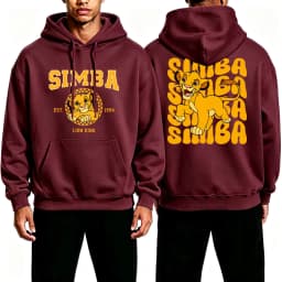 Men Anime Autumn And Winter The Lion King Simba Cartoon Sportswear Women Pullover 2026 New Couple Casual Hoodie ﻿