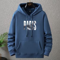 New Big Size Hoodie Men Winter Fleece Sherpa Lined Warm Hooded Shirt Male Cotton Print Letter Paris Plus Fat Extra Large Clothes