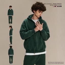 Clothing Autumn and Winter Washed Batik Old Men's Sweater Sweatpants Retro Trendy Brand Suit Men's and Women's Models