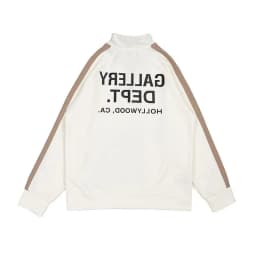 Classic American High Street Couple Hoodie Jacket Semi-Zip Casual Letter Slogan Street Style Autumn Men's Fashion Sweatshirt