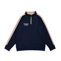 Classic American High Street Couple Hoodie Jacket Semi-Zip Casual Letter Slogan Street Style Autumn Men's Fashion Sweatshirt
