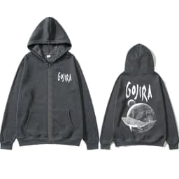 French Metal Band Gojira From Mars To Sirius Album Cover Zipper Hoodie Men Women Vintage Rock Oversized Fleece Zip Up Hoodies