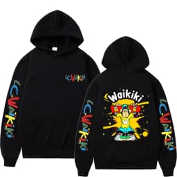 Funny Lc Waikiki Monkey Graphic Hoodie Men Women Casual Oversized Hooded Sweatshirt Men's Fashion Cartoon Pullover Hoodies Tops