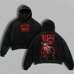 Makima Graphic Clothing Chainsaw Man Anime Hooded Men Women Vintage Washed Hoodies Oversized Cotton Sweatshirt Male Streetwear