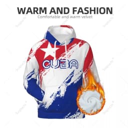 Unisex Cuba Flag Color Hoodie 3D Men Women Harajuku Sweatshirt Pullover Hoodies Polyester Casual