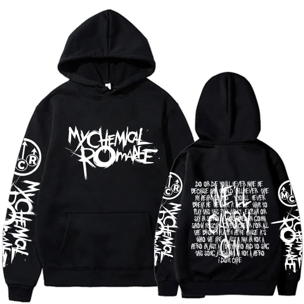 My Chemical Romance Double Sided Graphic Hoodies Streetwear Black Parade Punk Emo Rock Pullover Men's Women Hooded Sweatshirts