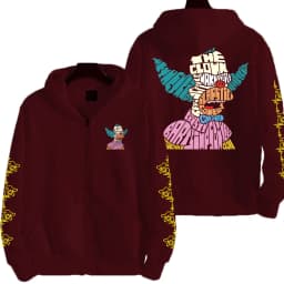The Simpsons Krusty the Clown Men's Autumn/Winter Anime Zipper Hoodie Women's Outdoor New Sportswear Couple Fashion Cartoon Top