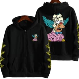 The Simpsons Krusty the Clown Men's Autumn/Winter Anime Zipper Hoodie Women's Outdoor New Sportswear Couple Fashion Cartoon Top