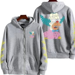 The Simpsons Krusty the Clown Men's Autumn/Winter Anime Zipper Hoodie Women's Outdoor New Sportswear Couple Fashion Cartoon Top