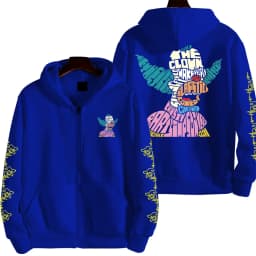 The Simpsons Krusty the Clown Men's Autumn/Winter Anime Zipper Hoodie Women's Outdoor New Sportswear Couple Fashion Cartoon Top