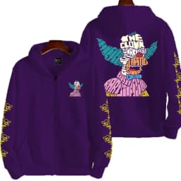 The Simpsons Krusty the Clown Men's Autumn/Winter Anime Zipper Hoodie Women's Outdoor New Sportswear Couple Fashion Cartoon Top
