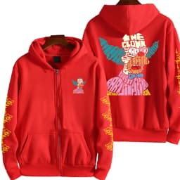 The Simpsons Krusty the Clown Men's Autumn/Winter Anime Zipper Hoodie Women's Outdoor New Sportswear Couple Fashion Cartoon Top