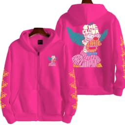 The Simpsons Krusty the Clown Men's Autumn/Winter Anime Zipper Hoodie Women's Outdoor New Sportswear Couple Fashion Cartoon Top