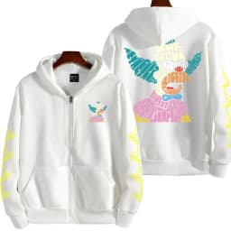The Simpsons Krusty the Clown Men's Autumn/Winter Anime Zipper Hoodie Women's Outdoor New Sportswear Couple Fashion Cartoon Top