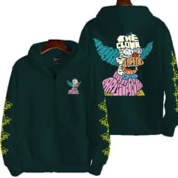 The Simpsons Krusty the Clown Men's Autumn/Winter Anime Zipper Hoodie Women's Outdoor New Sportswear Couple Fashion Cartoon Top