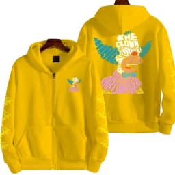 The Simpsons Krusty the Clown Men's Autumn/Winter Anime Zipper Hoodie Women's Outdoor New Sportswear Couple Fashion Cartoon Top