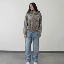 Vintage Zip Up Hoodie Men Camouflage Pattern Zipper Sweatshirt High Street Hip Hop Y2K Streetwear Oversized Unisex Camo Hoodie
