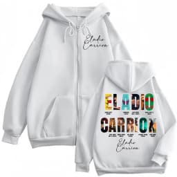 Singer Eladio Carrion Album Merch Zipper Hoodie Men's Women's Hip Hop Fashion Zip Up Sweatshirt Harajuku Y2k Oversized Pullovers