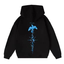 Harajuku Oversized Streetwear Pullover Men's Hoodies Bright Side Graphic Print Hooded Sweatshirt Hip Hop Aesthetic Tops Goth Y2k