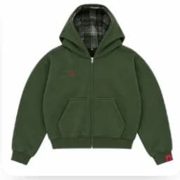 Mens Plaid Lined Hooded Sweatshirt Full Zip Pocket Jacket Casual Solid Thermal Fleece Hoodie Casual Winter Warm Outwear Coat