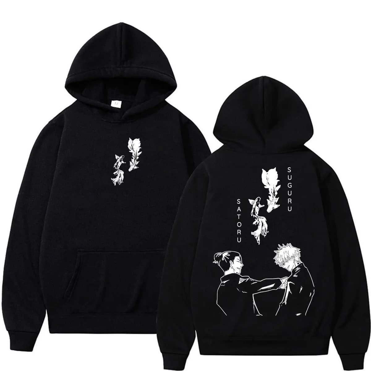 Anime Jujutsu Kaisen Gojo Satoru Geto Suguru Hoodie Men Women Retro Popular Classic Tracksuit Fleece Oversized Hoody Sweatshirt