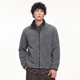 Autumn Winter Fleece Stand Collar Sweatshirts Jacket Men Outdoor Hiking Casual Track Hoodies Sweatshirt Coat Cardigan Jacket