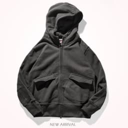 Autumn Winter American Heavyweight Hooded Hoodies Men's Fashion Pure Cotton Long Sleeve Thickened Plus Velvet Casual Sportwear
