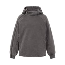 Wasteland Style Washed Distressed Techwear Hoodie Man Woman Punk Vintage Zip Up Sleeve Pullover Sweatshirt
