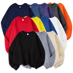 Man Solid Sweatshirts Comfortable Soft Pullovers Autumn Fleece Hoody Loose Casual Clothing Multicolor All-Match Sportswears