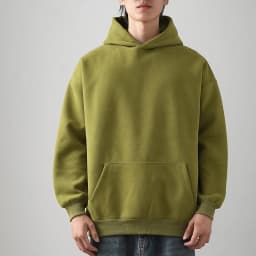 DUKEEN 460gsm Men's Hooded Sweatshirt 2025 Autumn and Winter Fashion Solid Color Long Sleeve Fleece Sports Basic Outerwear
