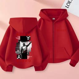 Rapper Ninho MILS 2.0 Album Graphic Zipper Hoodie Men Women Hip Hop Fashion Pop Music Hoodies Men's Vintage Casual Zip Up Jacket