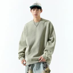 DUKEEN 400G Heavyweight Sweatshirt for Men 2025 Autumn Vintasge Style Washed-Out Solid Color Pullover Casual Men's Clothing